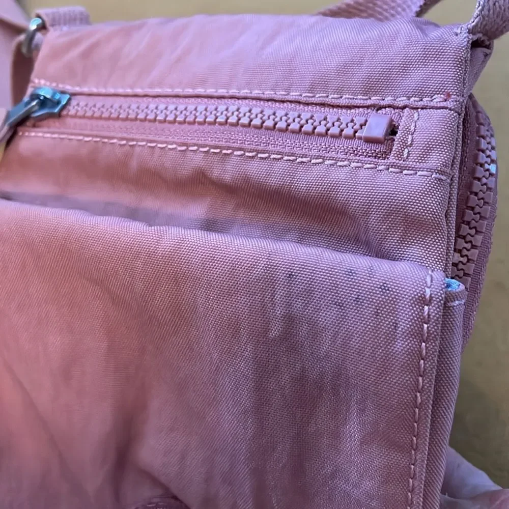 Kipling Eldorado Mini Crossbody Bag w/Monkey Keychain Dusty Rose